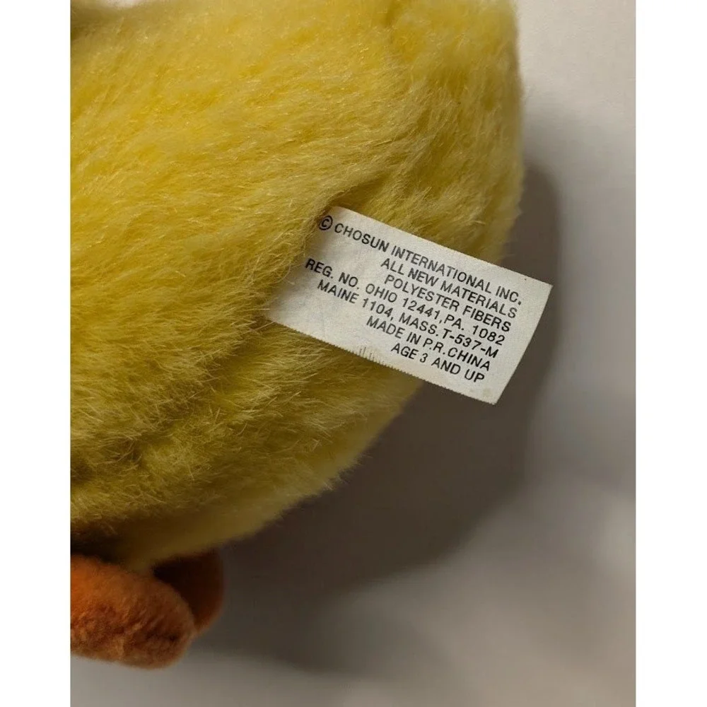 Vintage Plush Chosun International Small With Ribbon Duck Stuffed Animal